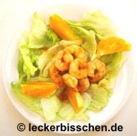Garnelensalat mit Orangen
