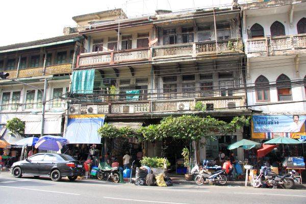 Charoen Krung Road alte Häuser