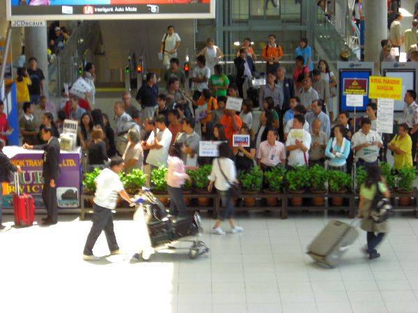 Flughafen Bangkok Ankunft Ebene