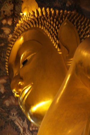 Wat Pho Reclining Buddha Gesicht