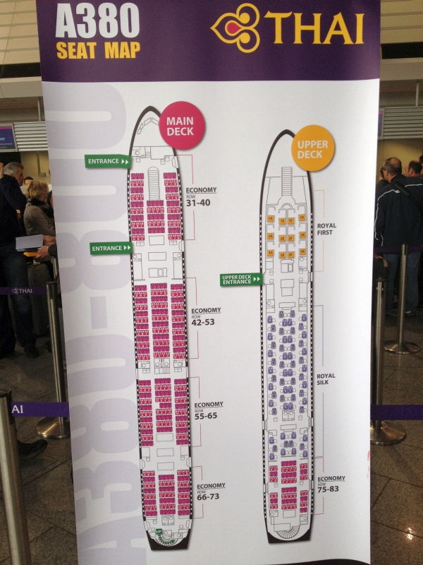 Thai Airways Flug Mit Dem A380 Von Frankfurt Nach Bangkok