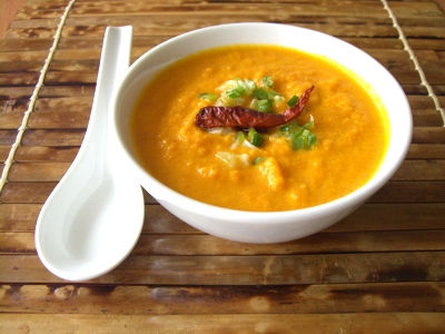 Möhrensuppe pikant mit Chili