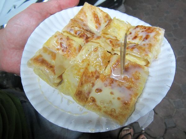 Thailand Essen Bananen Pfannkuchen